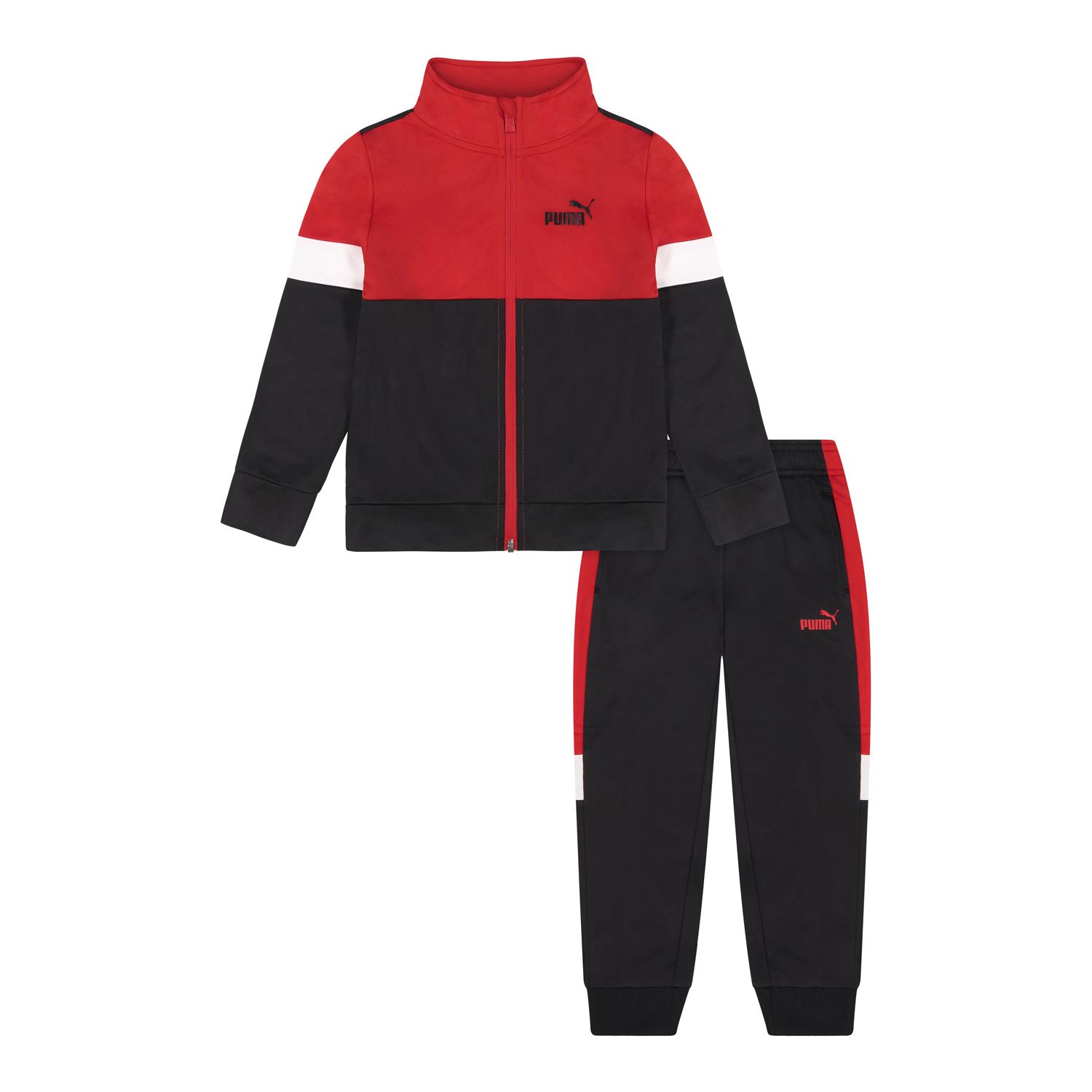 red and black puma tracksuit