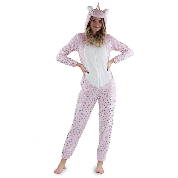 Women s Peace Love Dreams Unicorn One Piece Pajamas