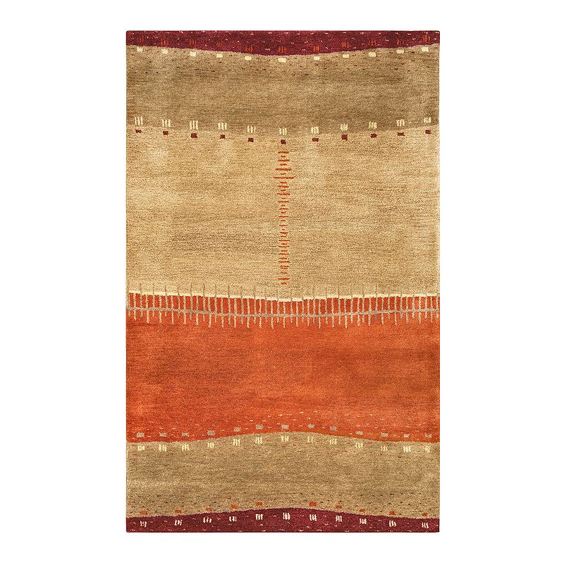 Alora Decor Desert Wool Area rug, Red, 2.5X8 Ft