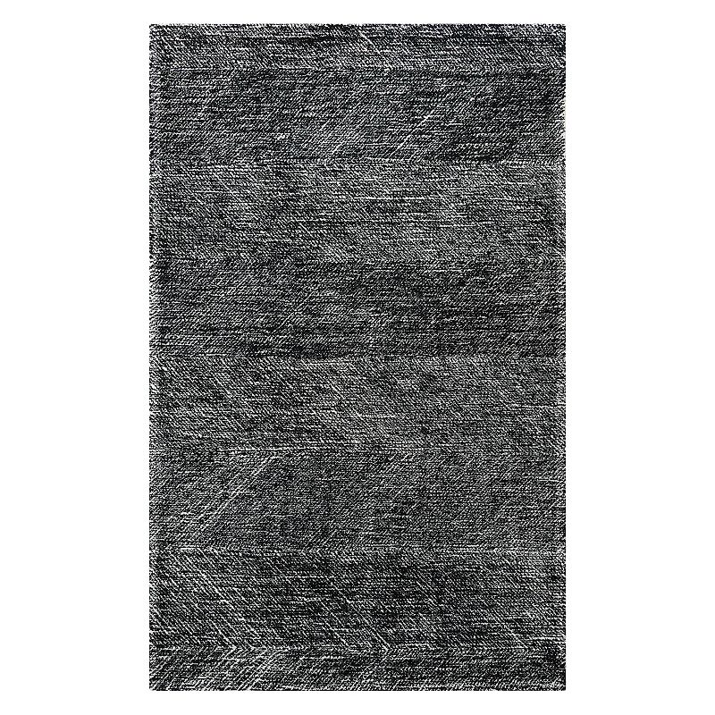 Alora Decor Trace Wool Area rug, Black, 5X7.5 Ft