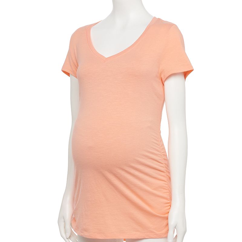 Maternity Sonoma Goods For Life Essential V-Neck Tee, Womens, Size: XS-MAT