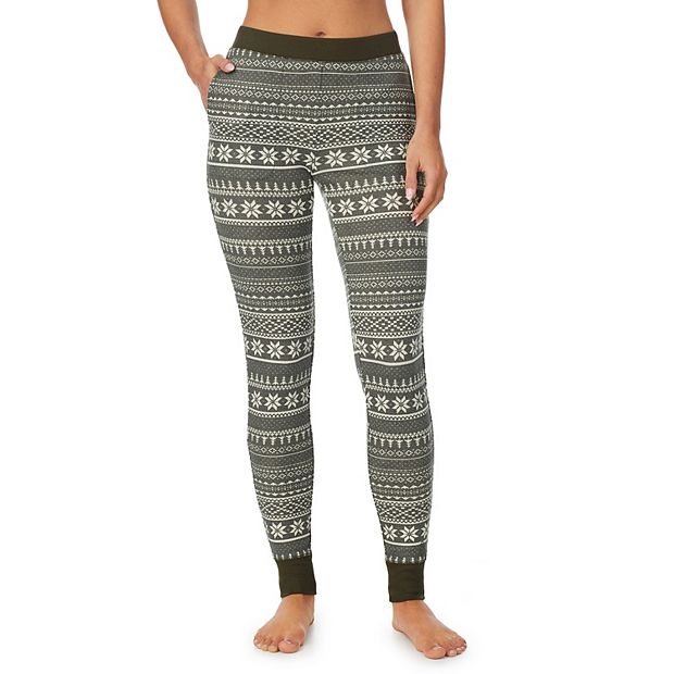 Cuddl Duds Stretch Thermal Leggings With Pockets