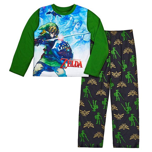 The Legend Of Zelda Boys Pajamas Link Costume Union Suit