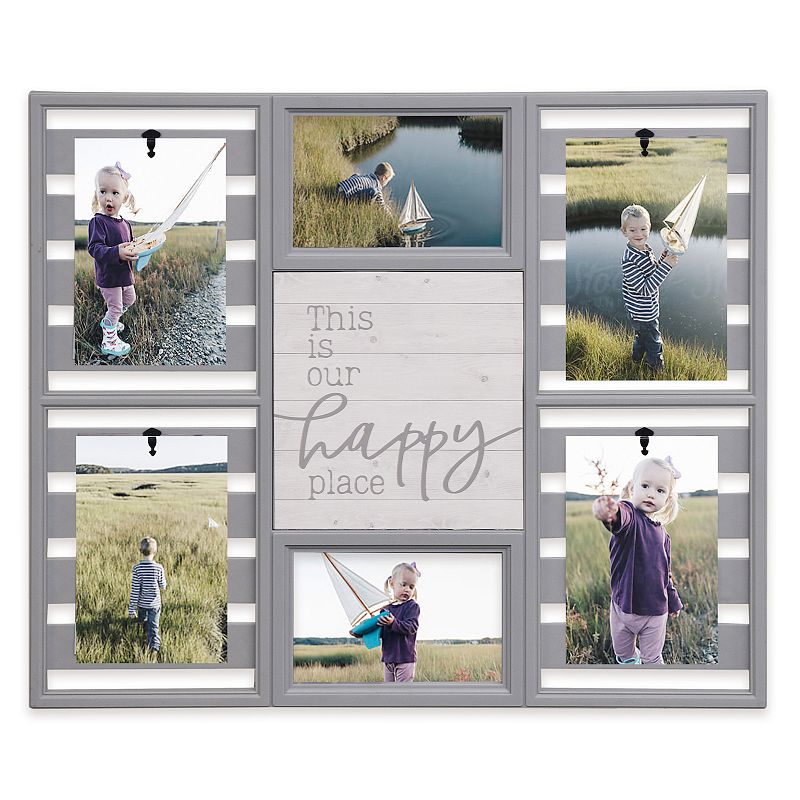 Belle Maison This Is Our Happy Place Collage Frame, Med Grey
