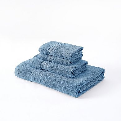Modern Threads 6-piece Yarn Dyed Jacquard & Solid Bath Towel Set