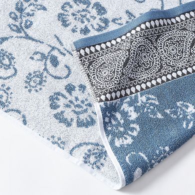 Modern Threads 6-piece Yarn Dyed Jacquard & Solid Bath Towel Set