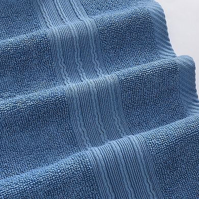 Modern Threads 6-piece Yarn Dyed Jacquard & Solid Bath Towel Set