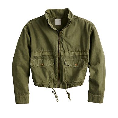 Juniors' SO® Drop Shoulder Utility Jacket