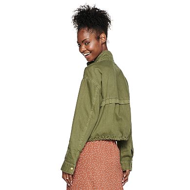Juniors' SO® Drop Shoulder Utility Jacket