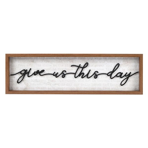 New View Gifts & Accessories "Give Us This Day" Box Wall Decor