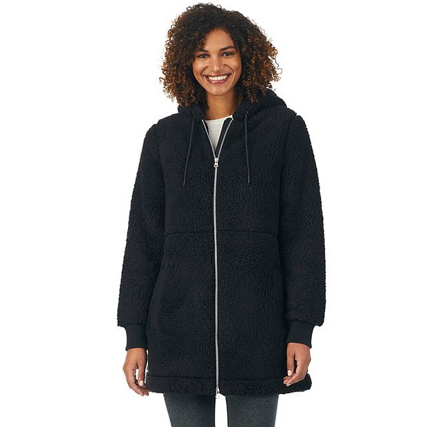 Women's Cuddl Duds Cozy Sherpa Hooded Anorak Jacket