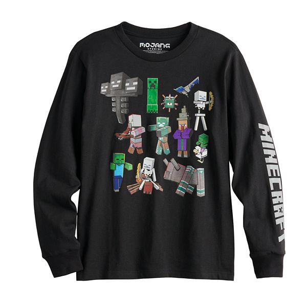 Boys 8 20 Minecraft Hostile Mobs Long Sleeve Graphic Tee in