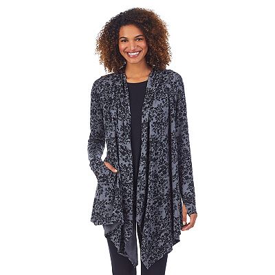 Cuddl duds softwear hooded wrap cardigan on sale