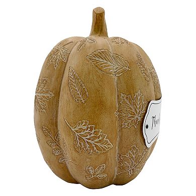 Celebrate Together™ Fall Embossed Leaves Artificial Pumpkin Table Decor