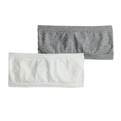 Girls 5-16 Maidenform 2-Pack Seamless Bandeau Strapless Bras