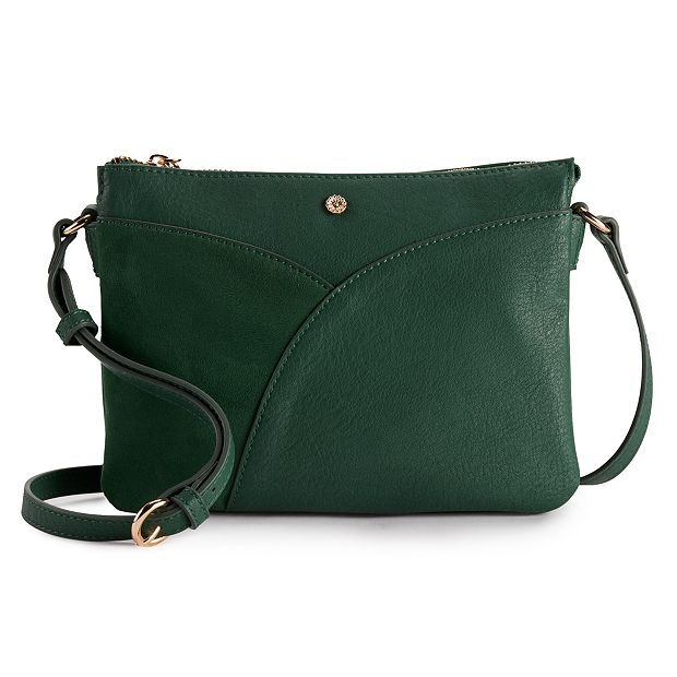 LC Lauren Conrad Candide Crossbody Handbag Handbag Dark Green NWT
