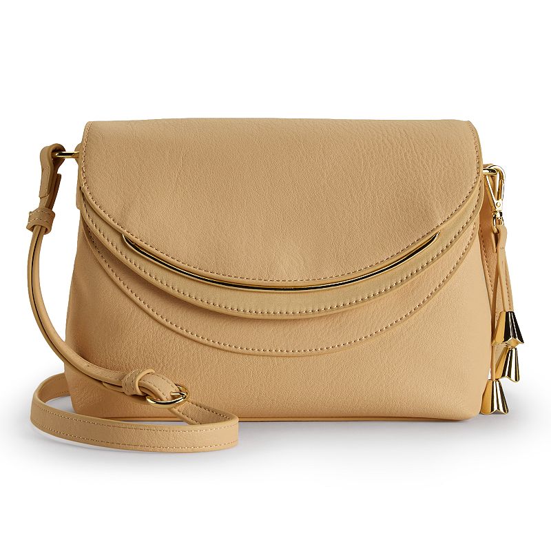 LC Lauren Conrad Blair Crossbody Bag, Light Camel