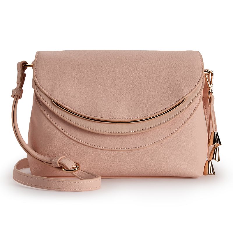 LC Lauren Conrad Blair Crossbody Bag, Nude Pink