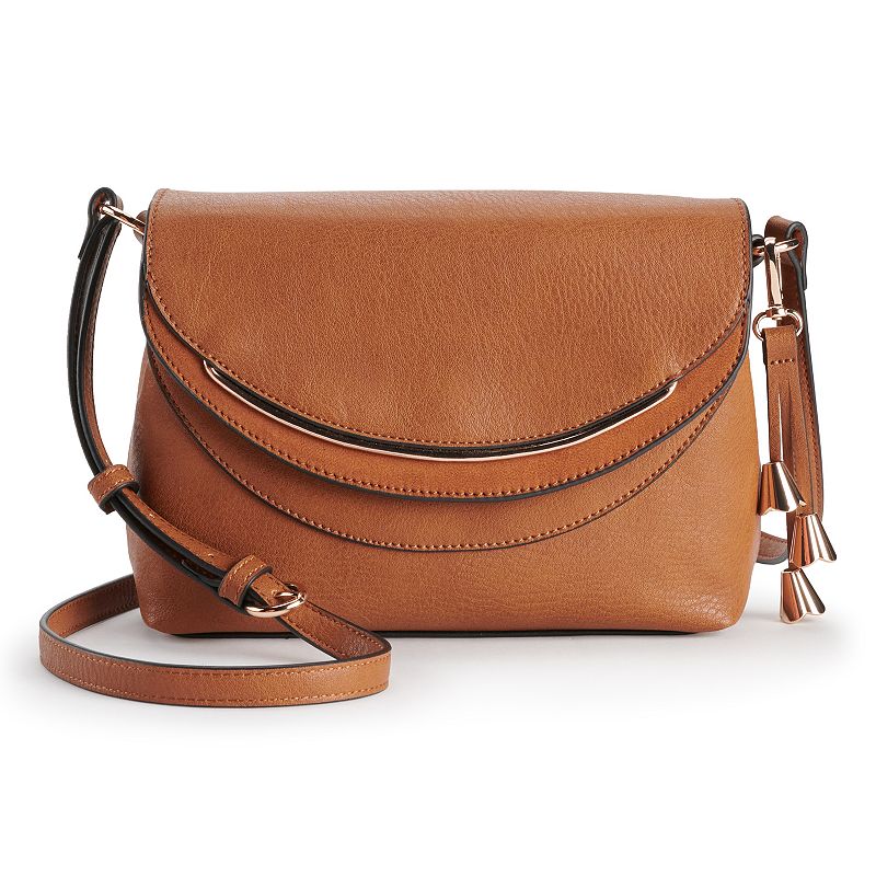 LC Lauren Conrad Blair Crossbody Bag, Saddle