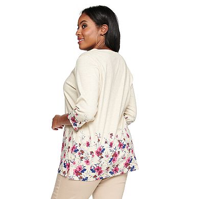 Plus Size Croft & Barrow® Splitneck Tunic