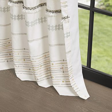 INK+IVY Nea Cotton Light Filtering Printed Window Curtain