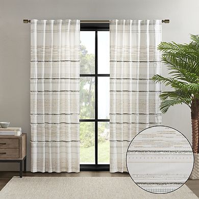 INK+IVY Nea Cotton Light Filtering Printed Window Curtain