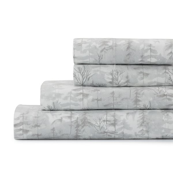 Cuddl Duds® Flannel Sheet Set or Pillowcases - Painted Forest (TWIN SET)