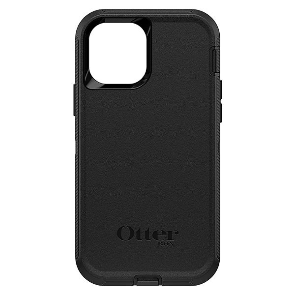 OtterBox Defender Series - Back cover for cell phone - rugged - polycarbonate, synthetic rubber - black - for Apple iPhone 12, 12 Pro