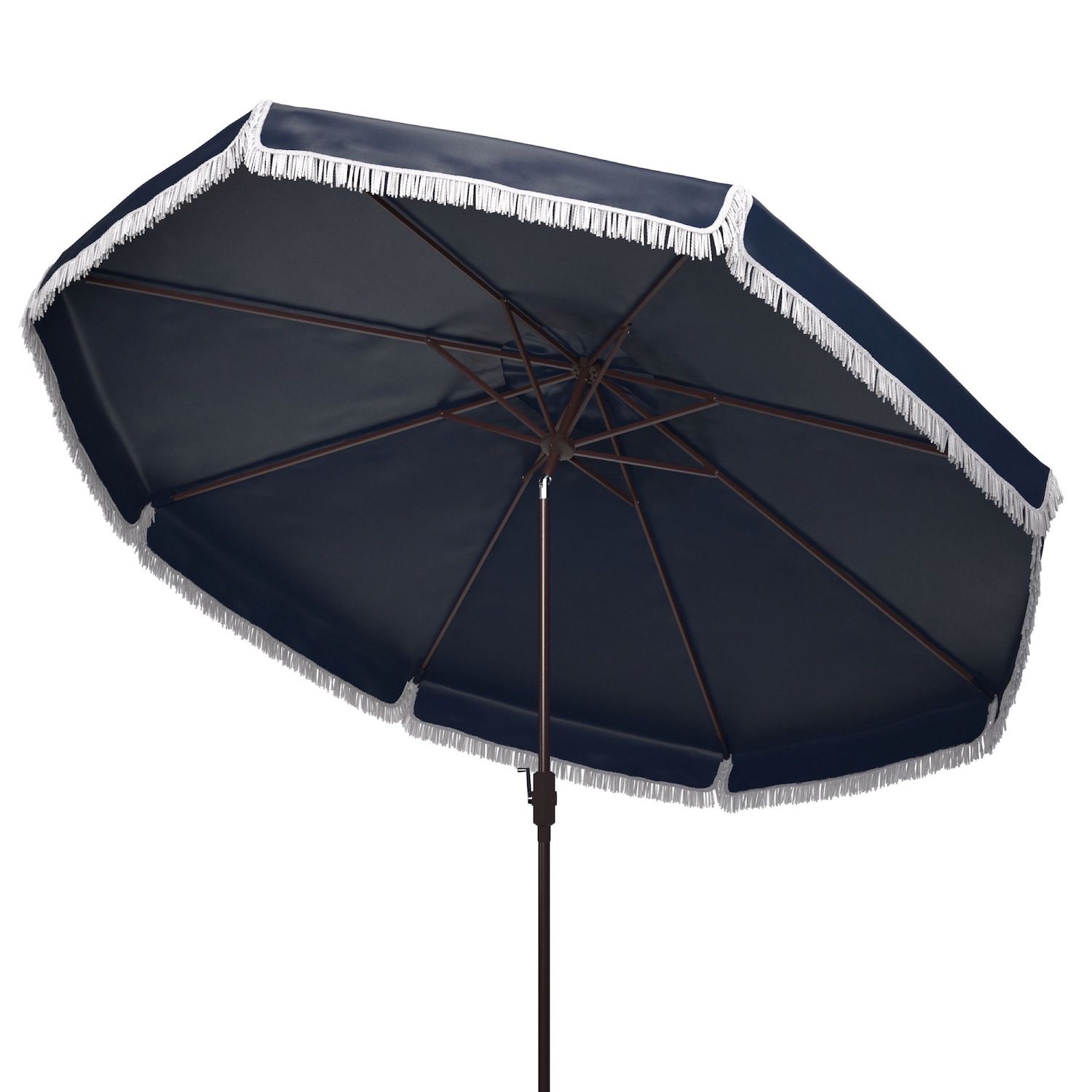 Safavieh Milan Fringe Crank Umbrella - Thumbnail 2