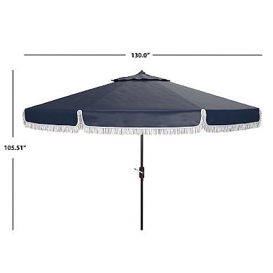 Safavieh Milan Fringe Crank Umbrella