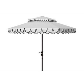 Safavieh Elegant Valance Double Top Umbrella