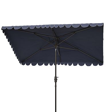 Safavieh Venice Rectangular Scallop Crank Umbrella