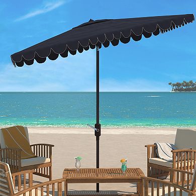 Safavieh Venice Rectangular Scallop Crank Umbrella