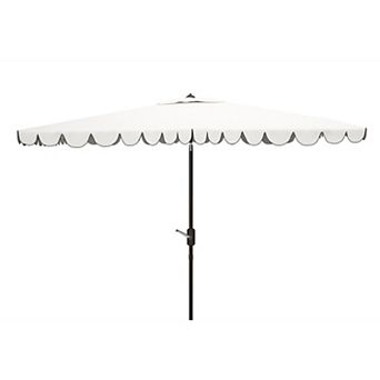 Safavieh Venice Rectangular Scallop Crank Umbrella
