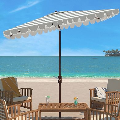 Safavieh Vienna Rectangular Scallop Crank Umbrella