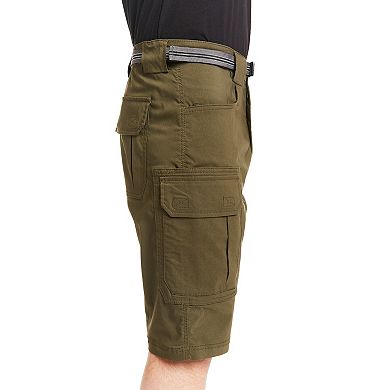 Men's Smith's Workwear Regular-Fit Stretch Performance Belted Cargo Shorts