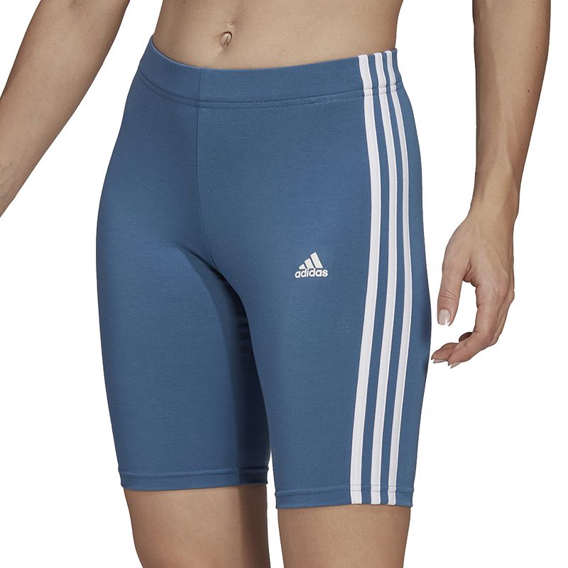 Womens adidas 3-Stripes 9-in. Bike Shorts, Size: XS, Brt Blue