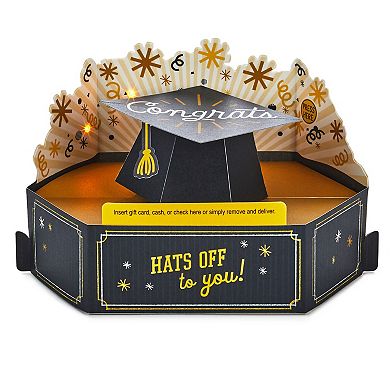 Hallmark Paper Wonder Graduation "Celebration" Musical Pop-Up Greeting Card & Gift Card Holder