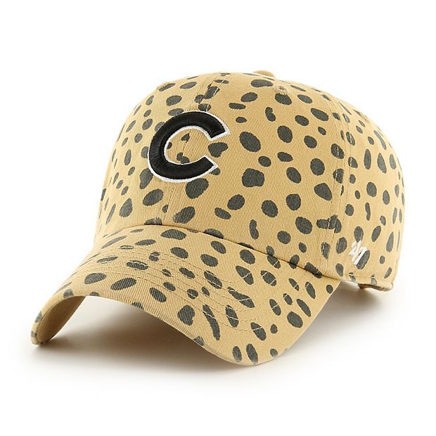 Women's '47 Tan Chicago Cubs Cheetah Clean Up Adjustable Hat