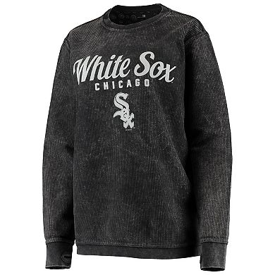 Women's G-III 4Her by Carl Banks Black Chicago White Sox Comfy Cord Pullover Sweatshirt