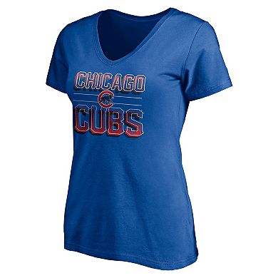 Women's Fanatics Branded Royal Chicago Cubs Compulsion to Win V-Neck T-Shirt