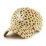 Women's '47 Tan New York Yankees Cheetah Clean Up Adjustable Hat