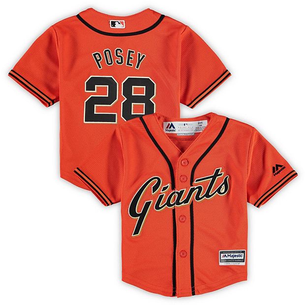 Infant Majestic Buster Posey Orange San Francisco Giants Alternate Replica  Player Jersey