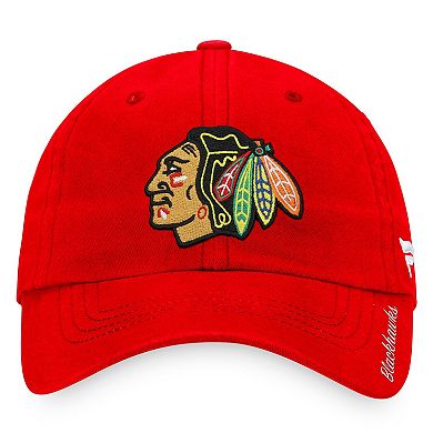 Women's Fanatics Branded Red Chicago Blackhawks Core Primary Logo Adjustable Hat