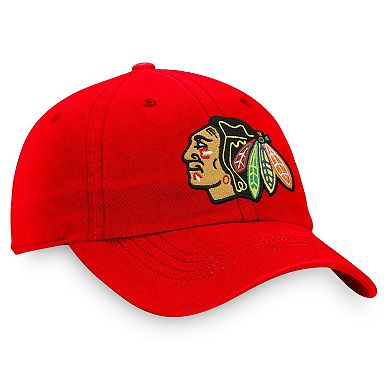 Women's Fanatics Branded Red Chicago Blackhawks Core Primary Logo Adjustable Hat