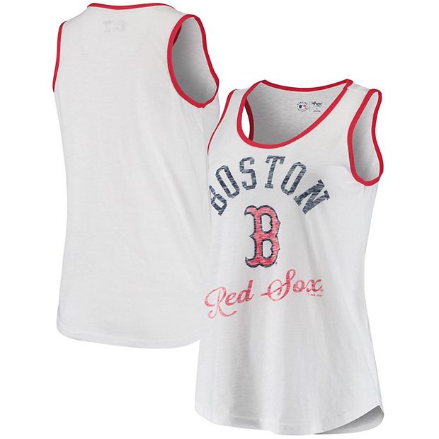 G-III 4Her by Carl Banks Women's White Boston Red Sox Logo Opening Day Tank  Top