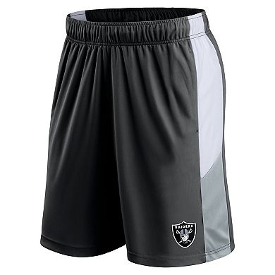 Men's Fanatics Black Las Vegas Raiders Prep Colorblock Shorts