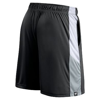Men's Fanatics Black Las Vegas Raiders Prep Colorblock Shorts