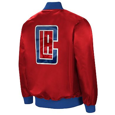 Men's Starter Red LA Clippers The Ambassador Satin Full-Zip Jacket