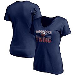 MLB Team Apparel Girls 8-20 Minnesota Twins Navy Big Wave T-Shirt